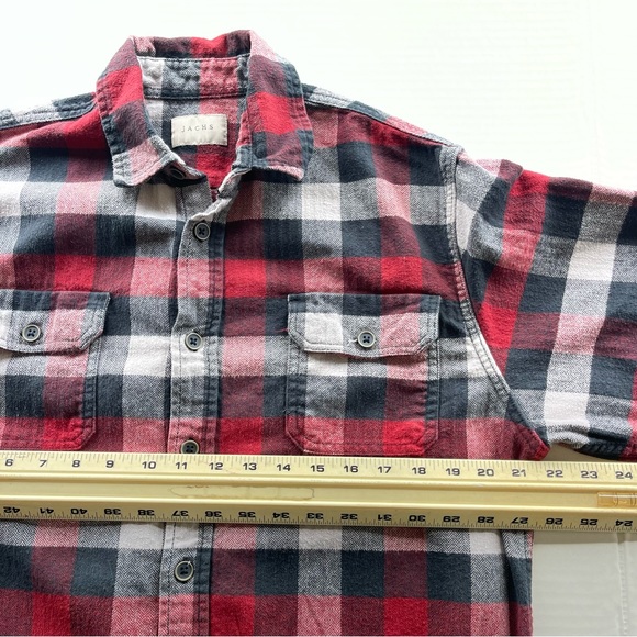 JACHS Flannel Mens Plaid Shirt Medium - Picture 12 of 12